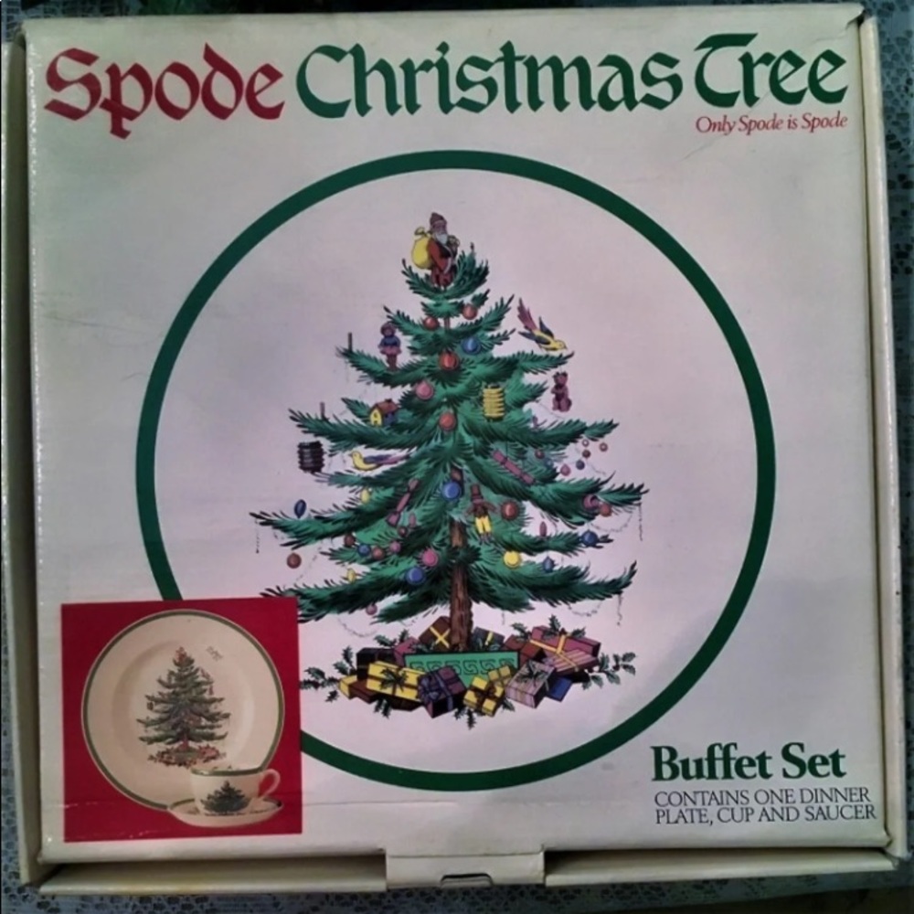 NIB Spode Christmas Tree Buffet Set